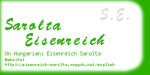 sarolta eisenreich business card